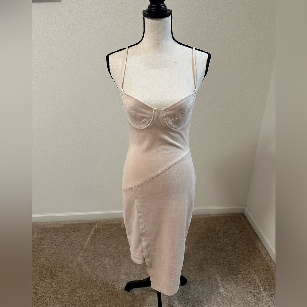 Suede Ivory Midi Dress